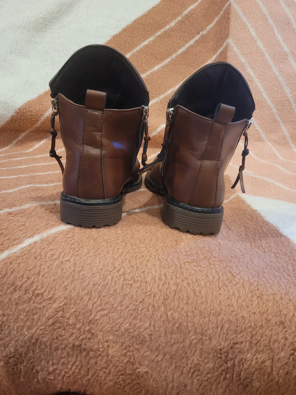 Marc Rivage Unisex Brown Leather Zip Chelsea Boots
